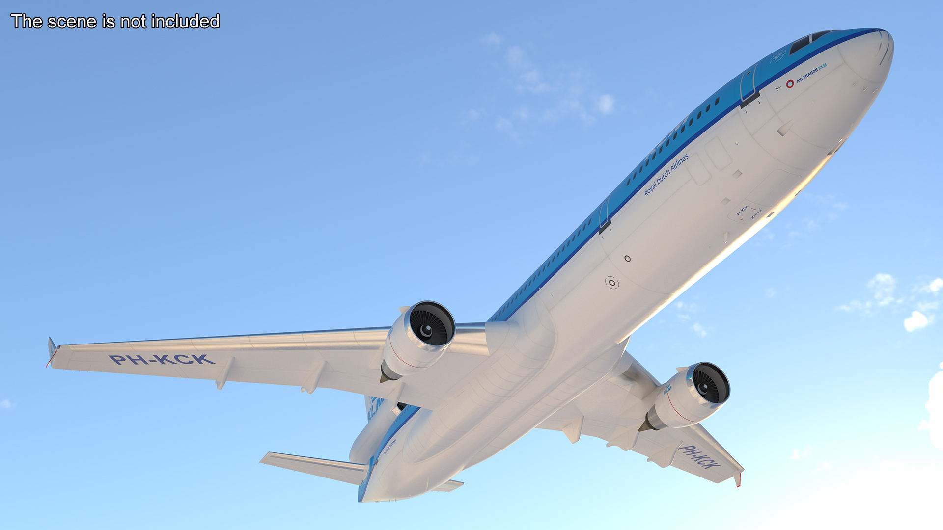 KLM McDonnell Douglas MD-11 Rigged 3D model