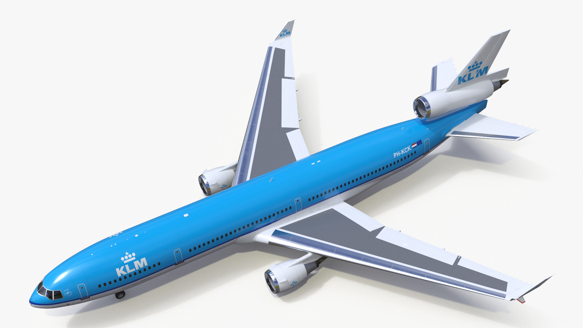 KLM McDonnell Douglas MD-11 Rigged 3D model