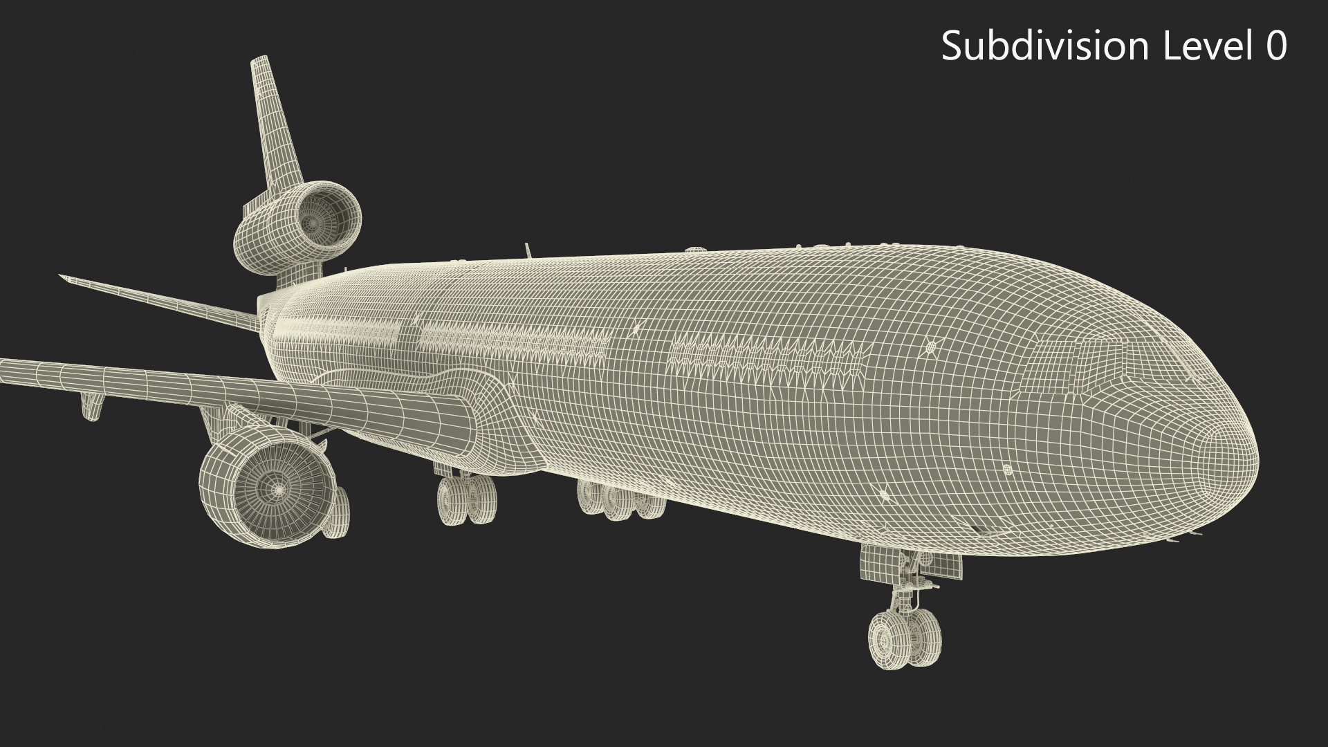 KLM McDonnell Douglas MD-11 Rigged 3D model