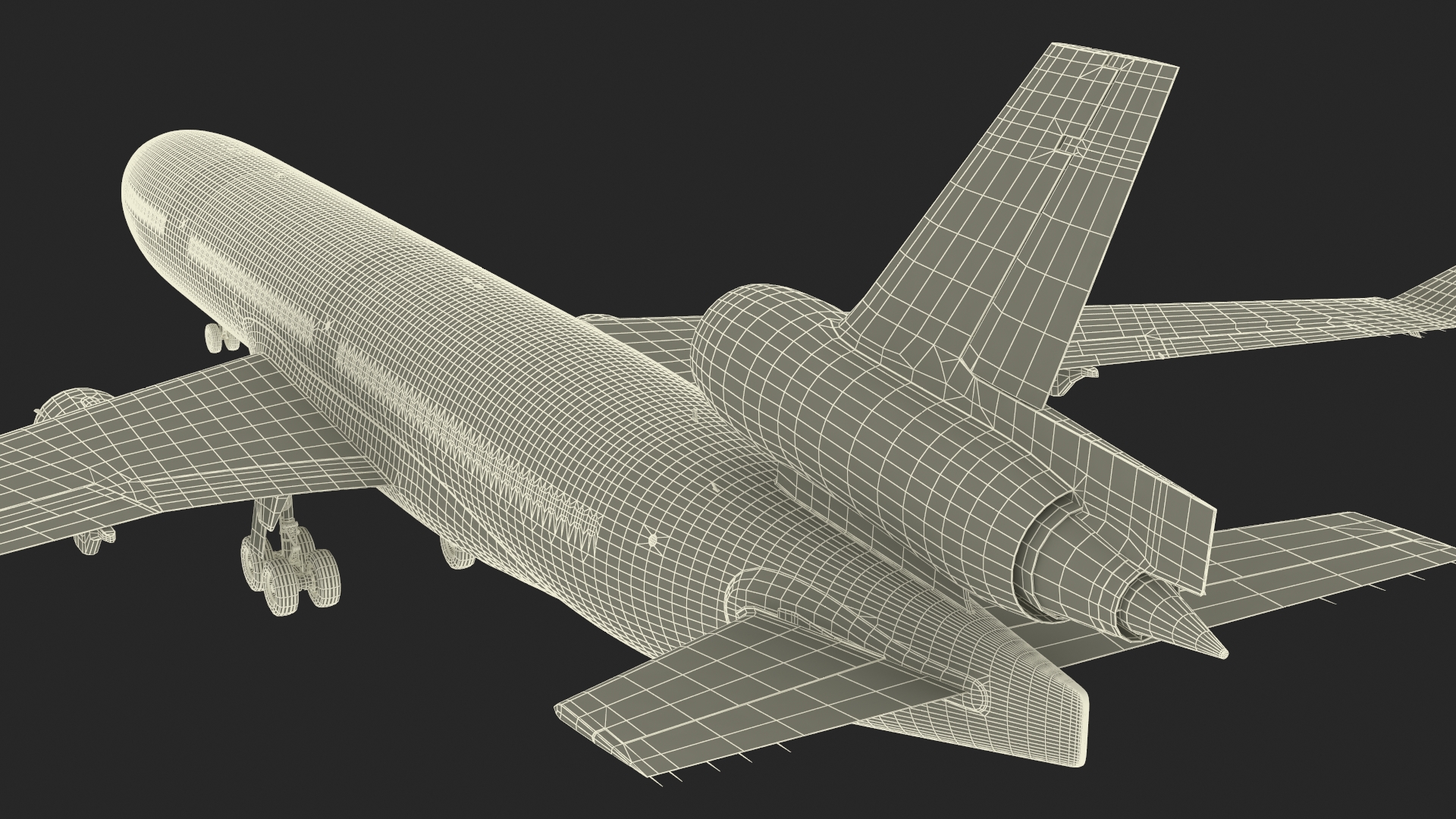 KLM McDonnell Douglas MD-11 Rigged 3D model