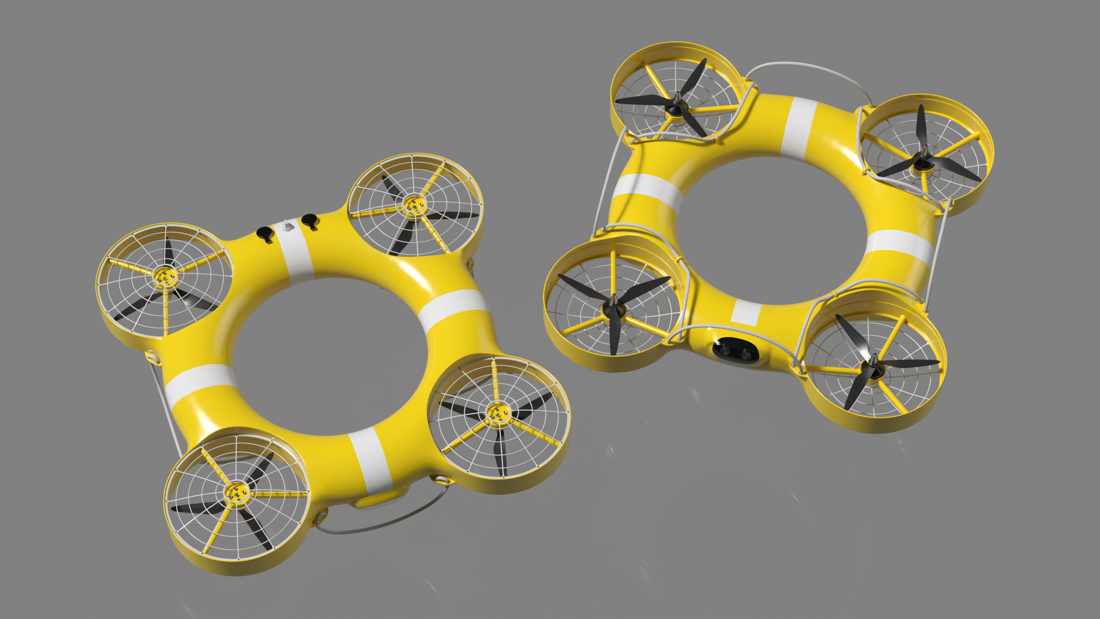 3D model Water Rescue Drone Yellow