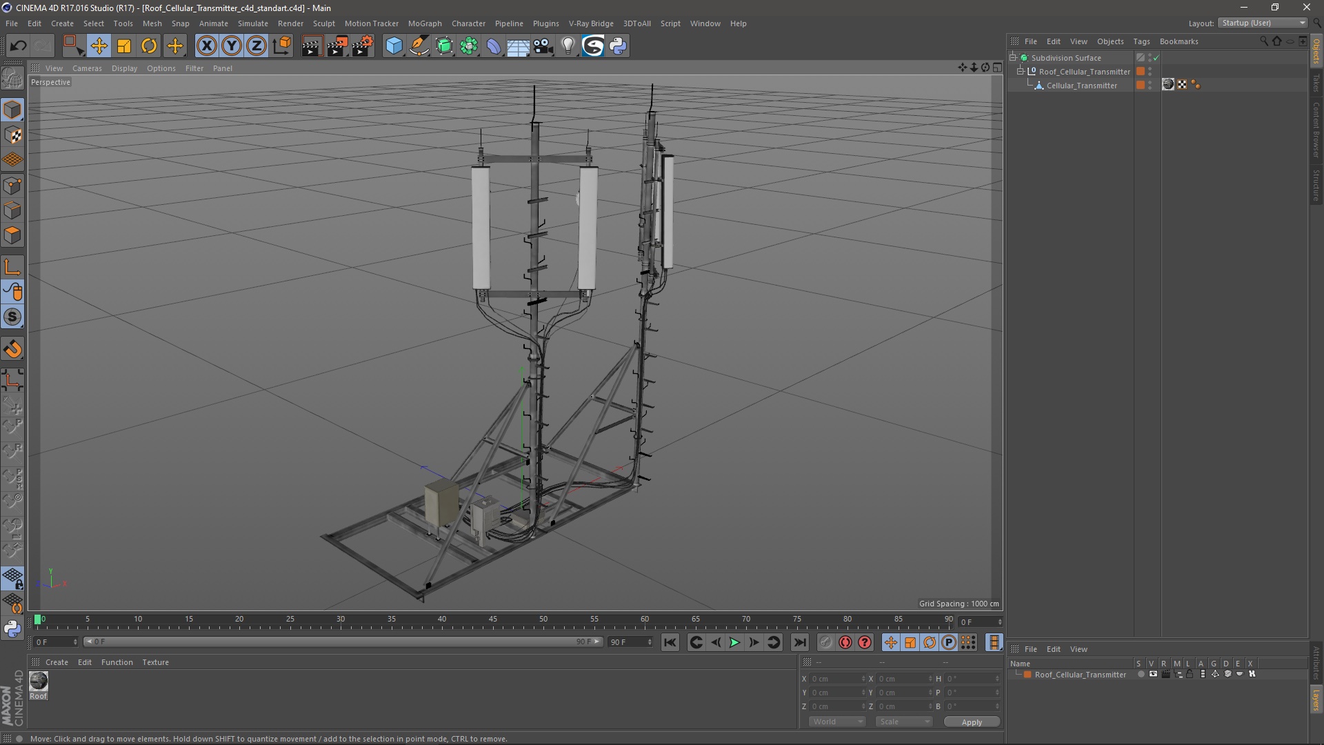 3D model Roof Cellular Transmitter