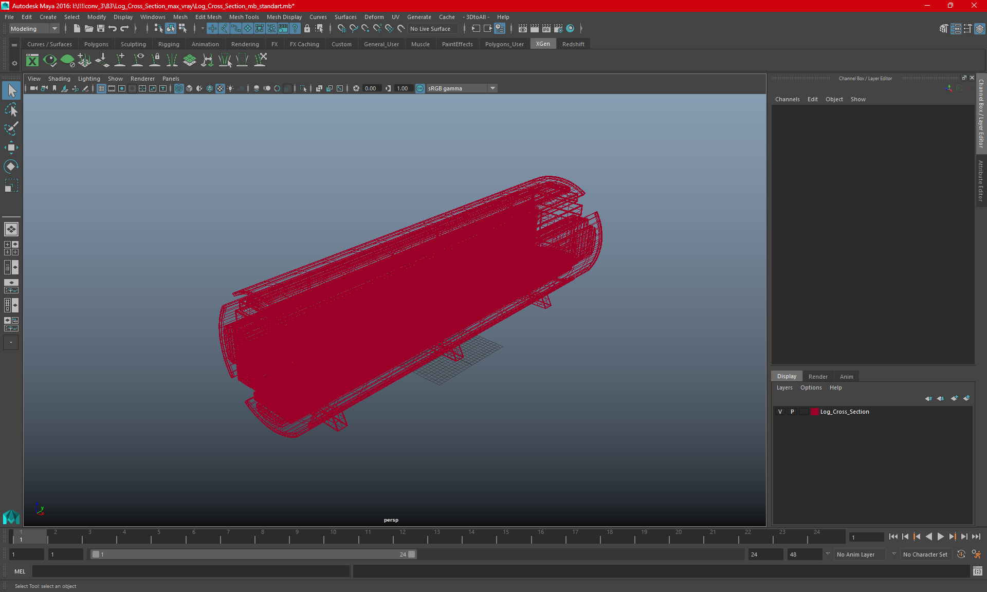 Log Cross Section 3D