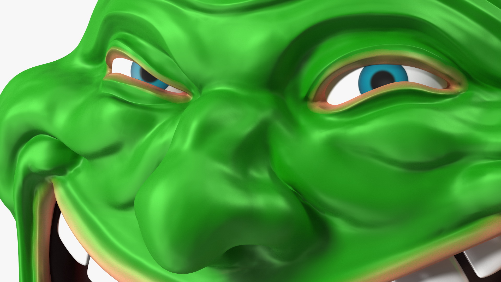 3D model Trollface Green