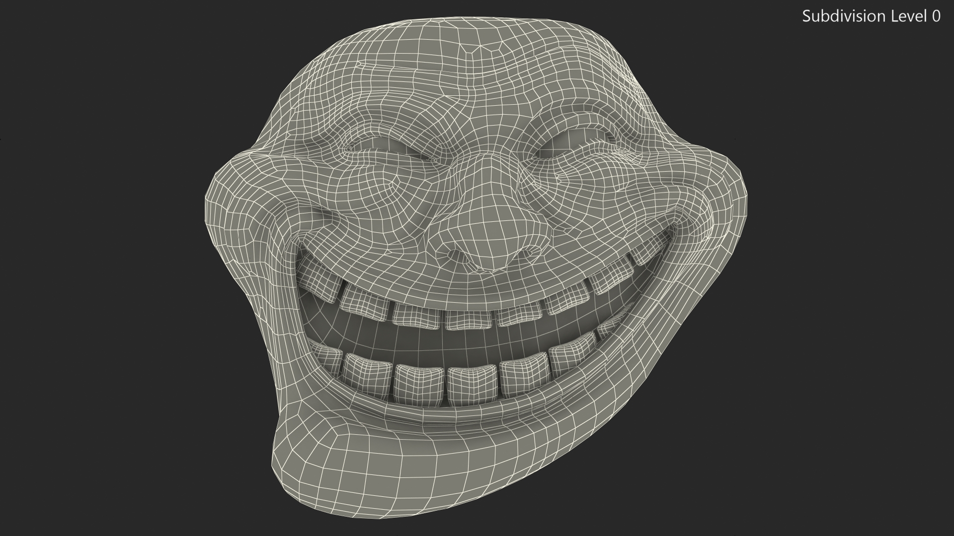 3D model Trollface Green