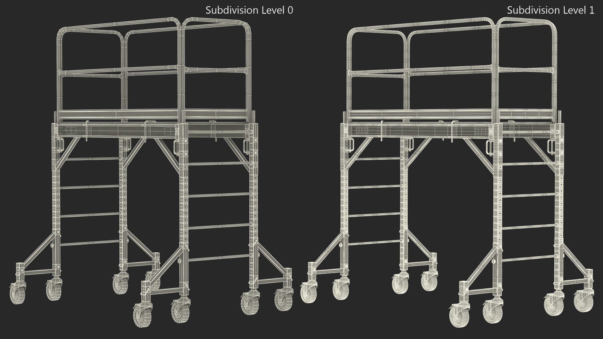 Multi Purpose Scaffold Yellow 3D model