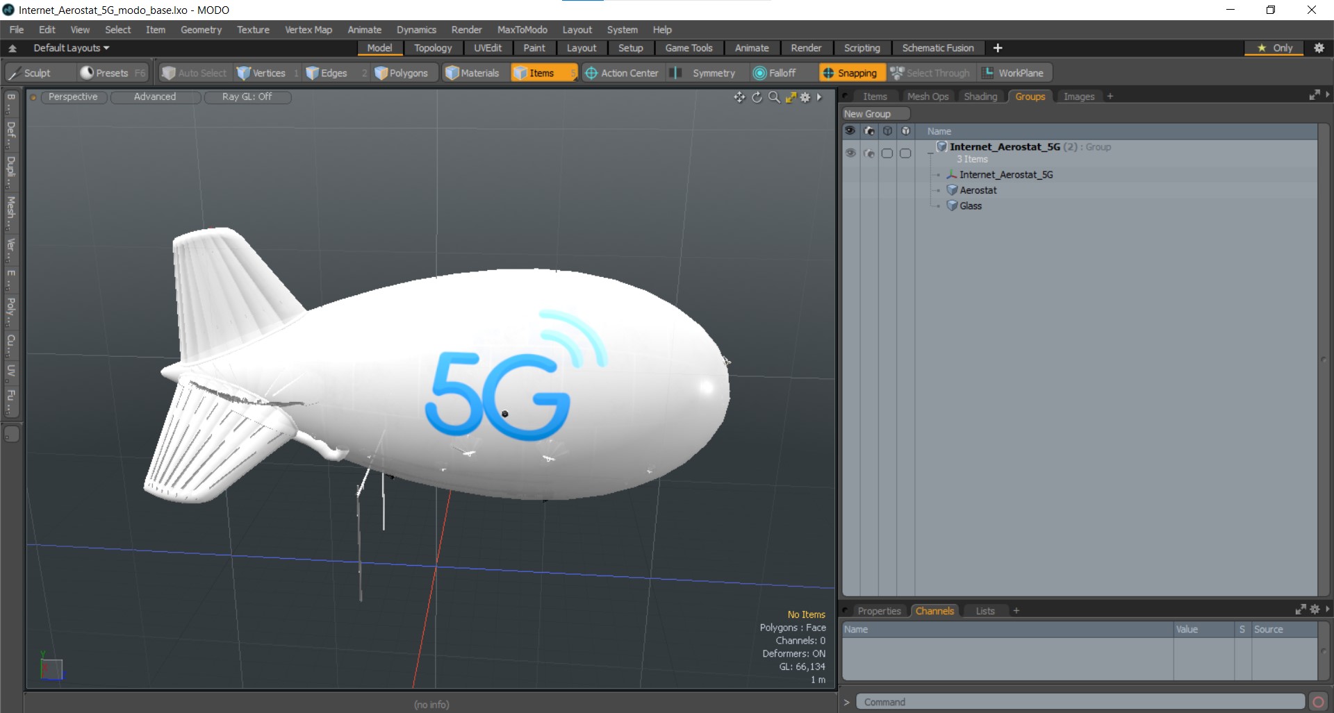 3D model Internet Aerostat 5G