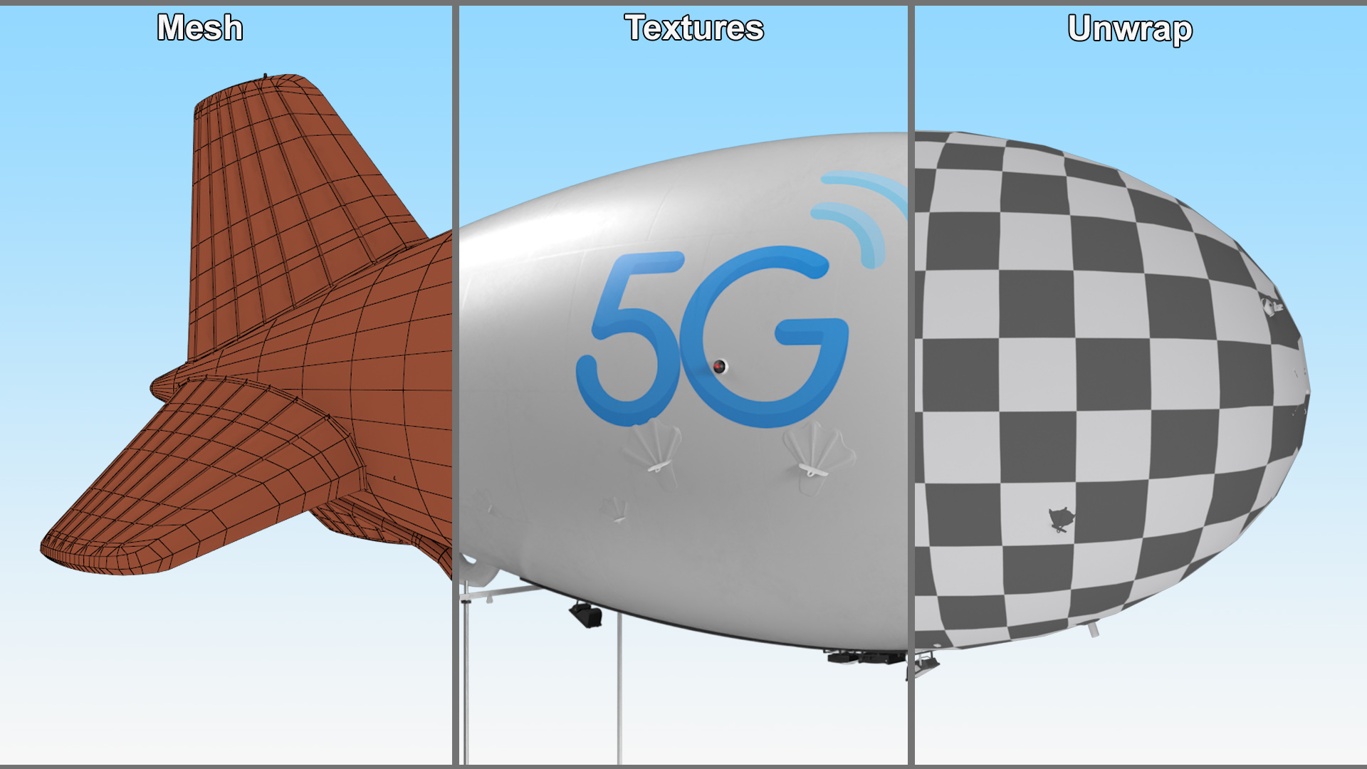 3D model Internet Aerostat 5G