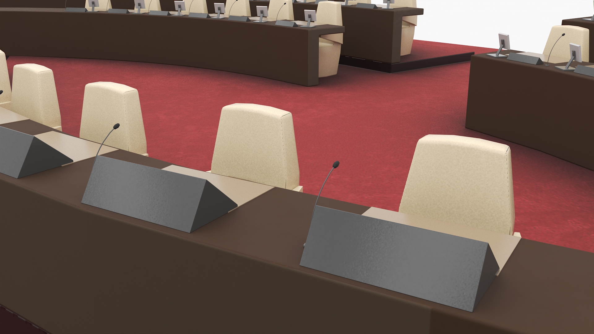 3D Amphitheater Conference Hall Seating