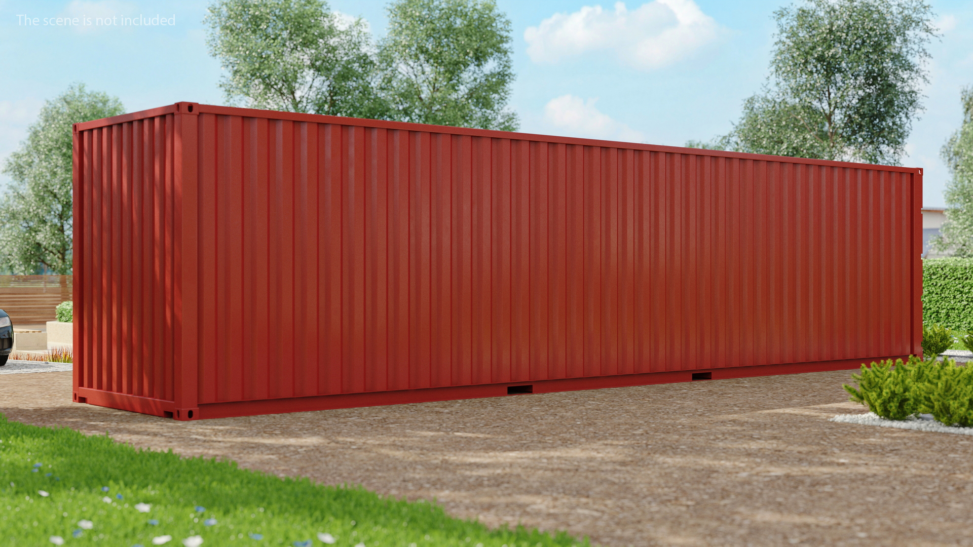 3D model Container Office Red