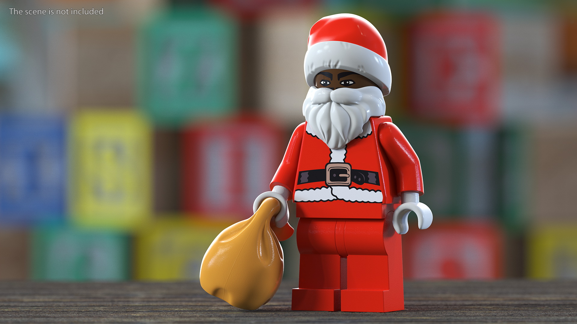 3D model LEGO Santa with Toy Sack Minifigure