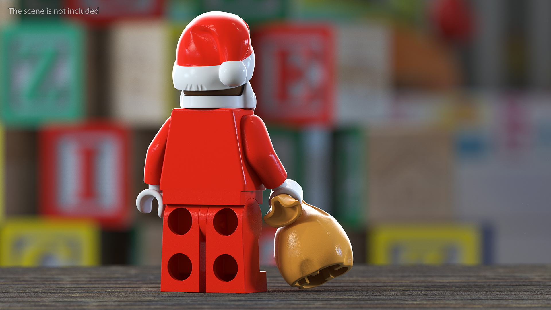 3D model LEGO Santa with Toy Sack Minifigure