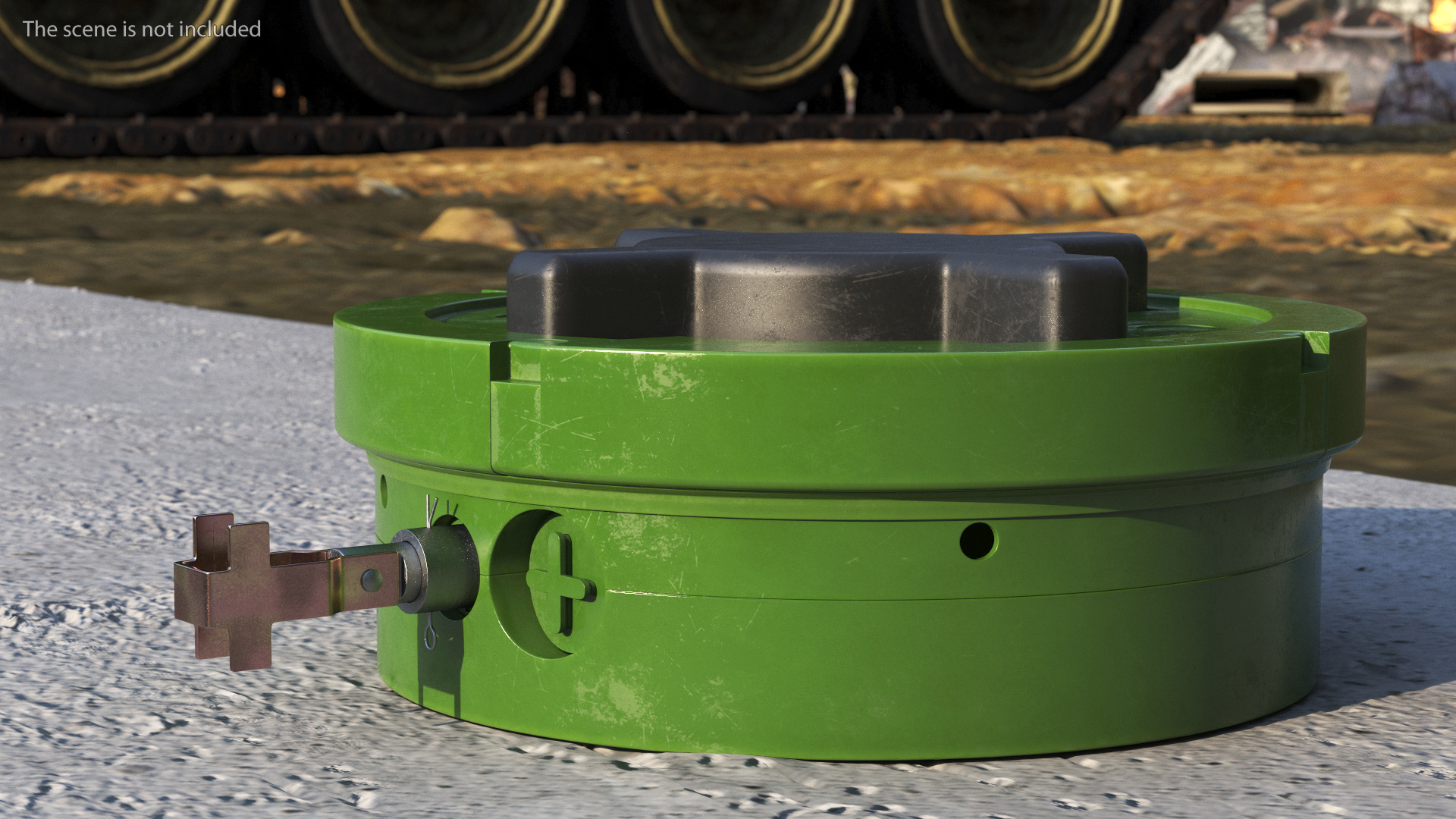 Soviet Anti-Personnel Mine Green 3D