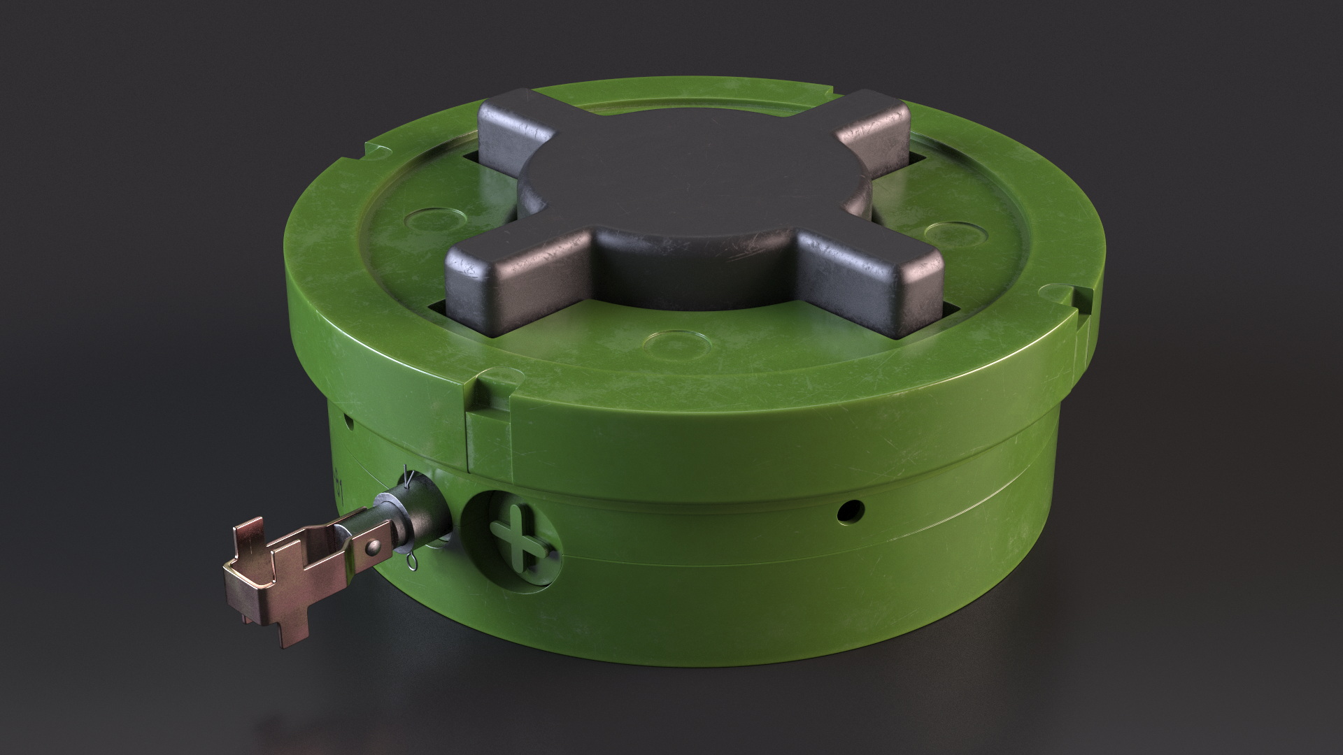 Soviet Anti-Personnel Mine Green 3D