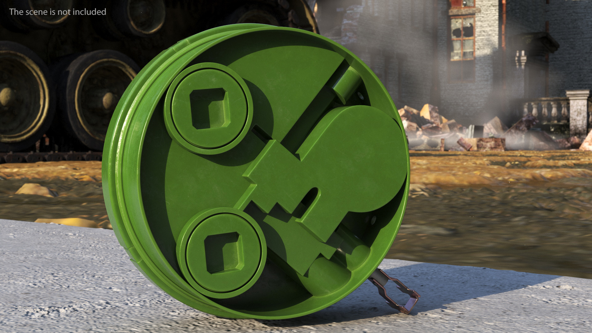 Soviet Anti-Personnel Mine Green 3D