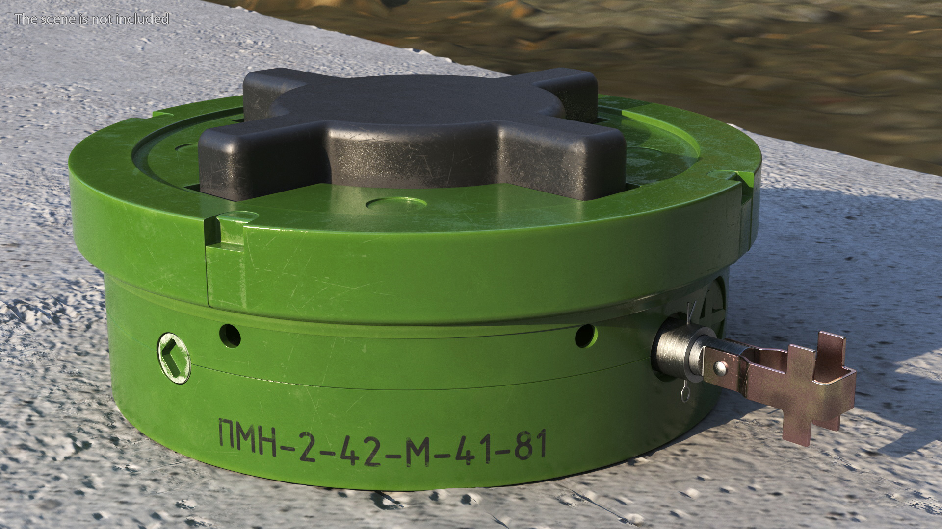 Soviet Anti-Personnel Mine Green 3D