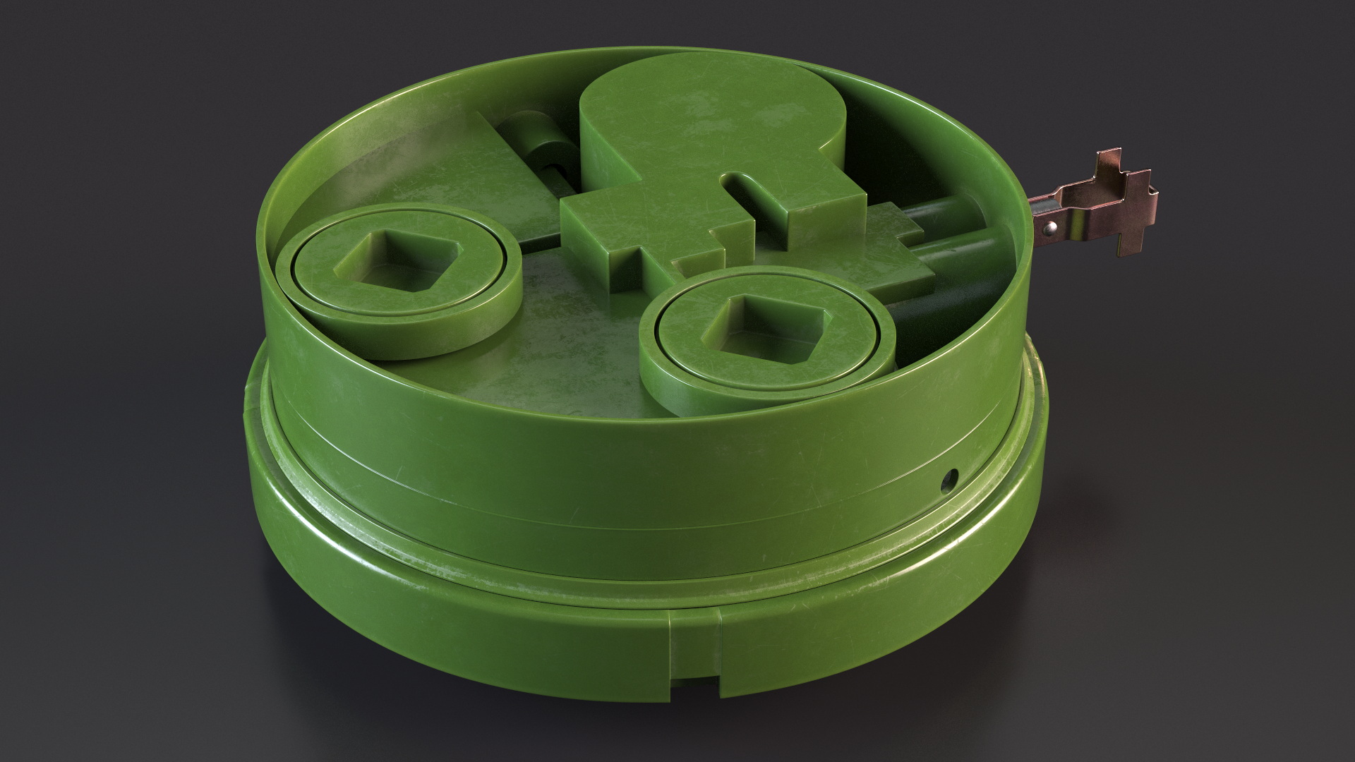 Soviet Anti-Personnel Mine Green 3D