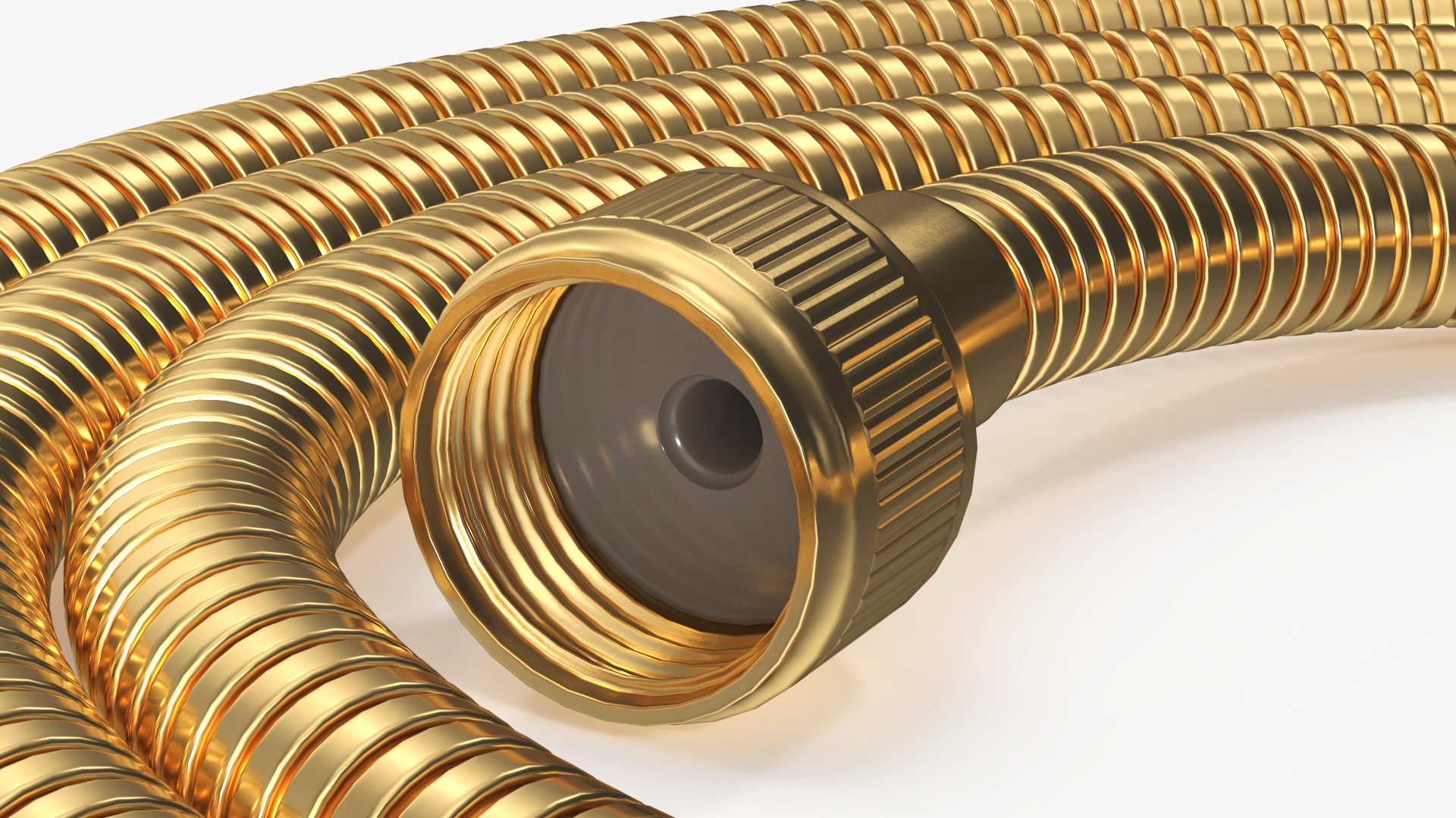 Flexible Shower Hose Golden 3D