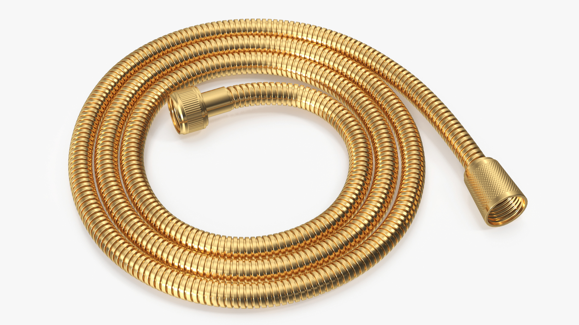 Flexible Shower Hose Golden 3D