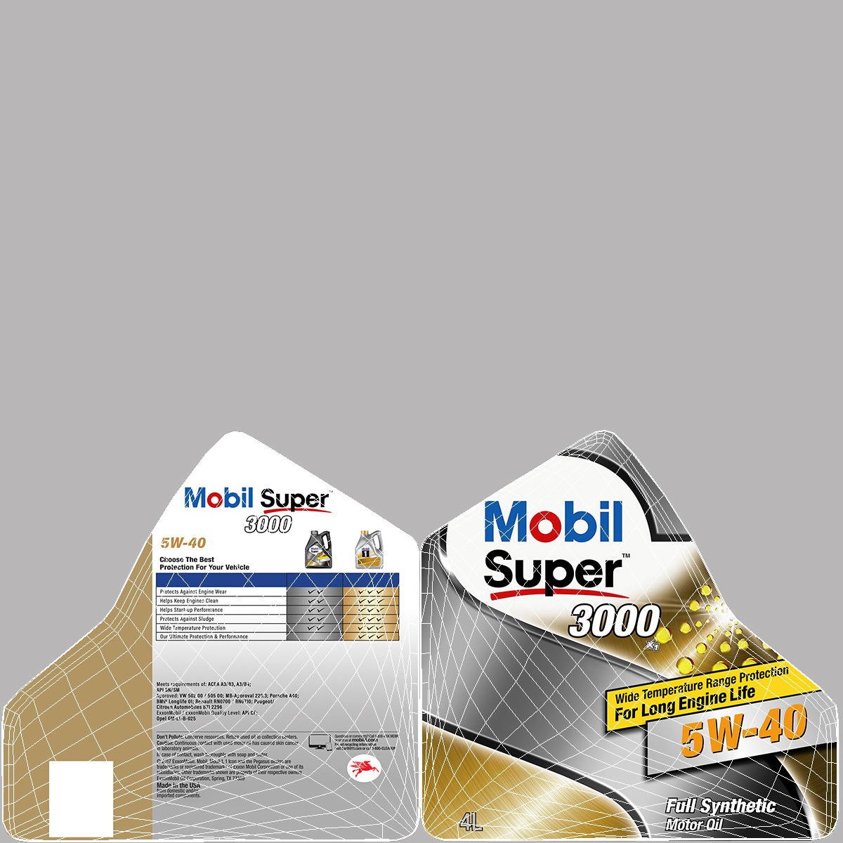 Mobil Super 3000 Bottles 3D model