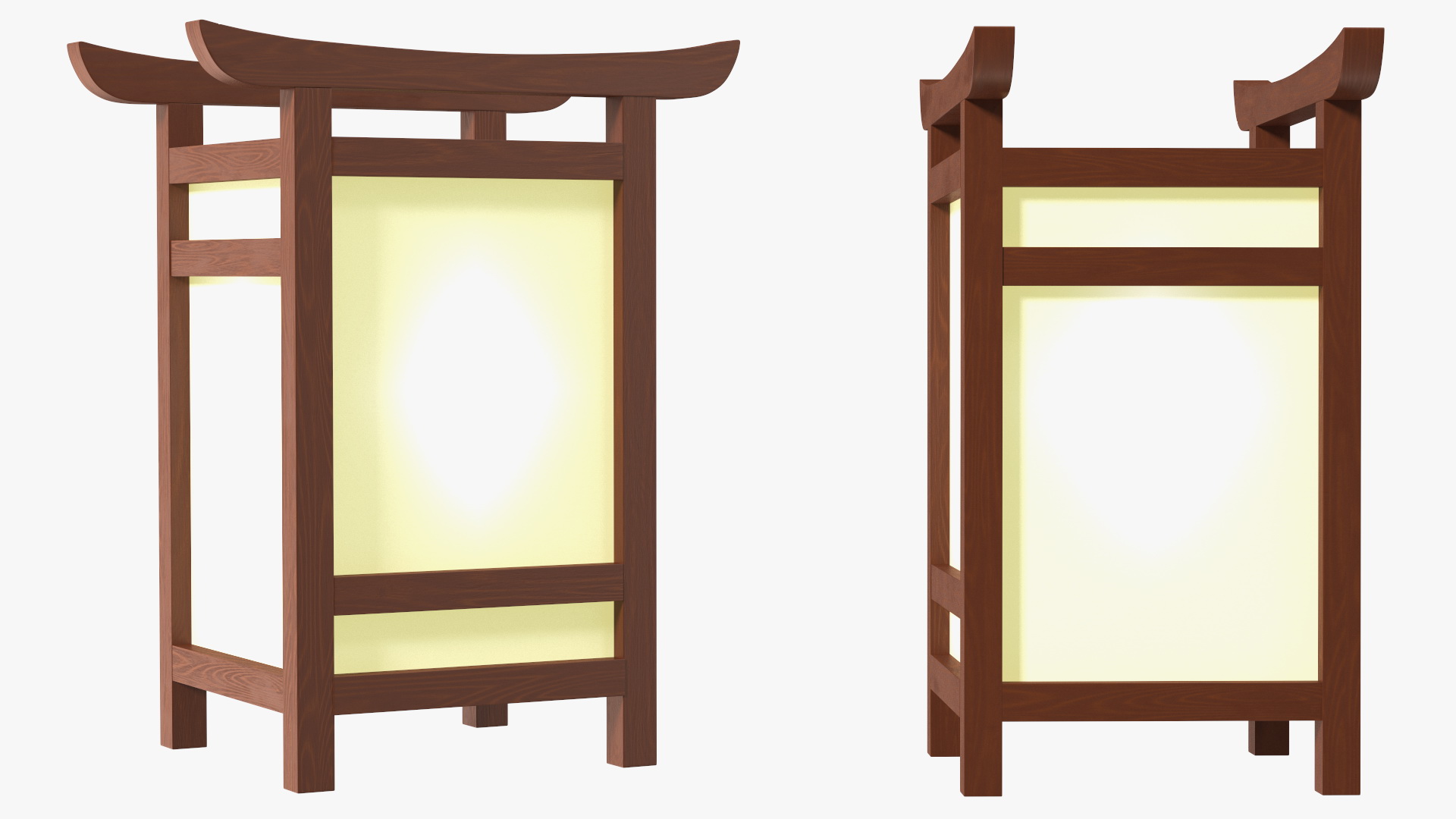 Shoji Lantern Small Glow 3D model