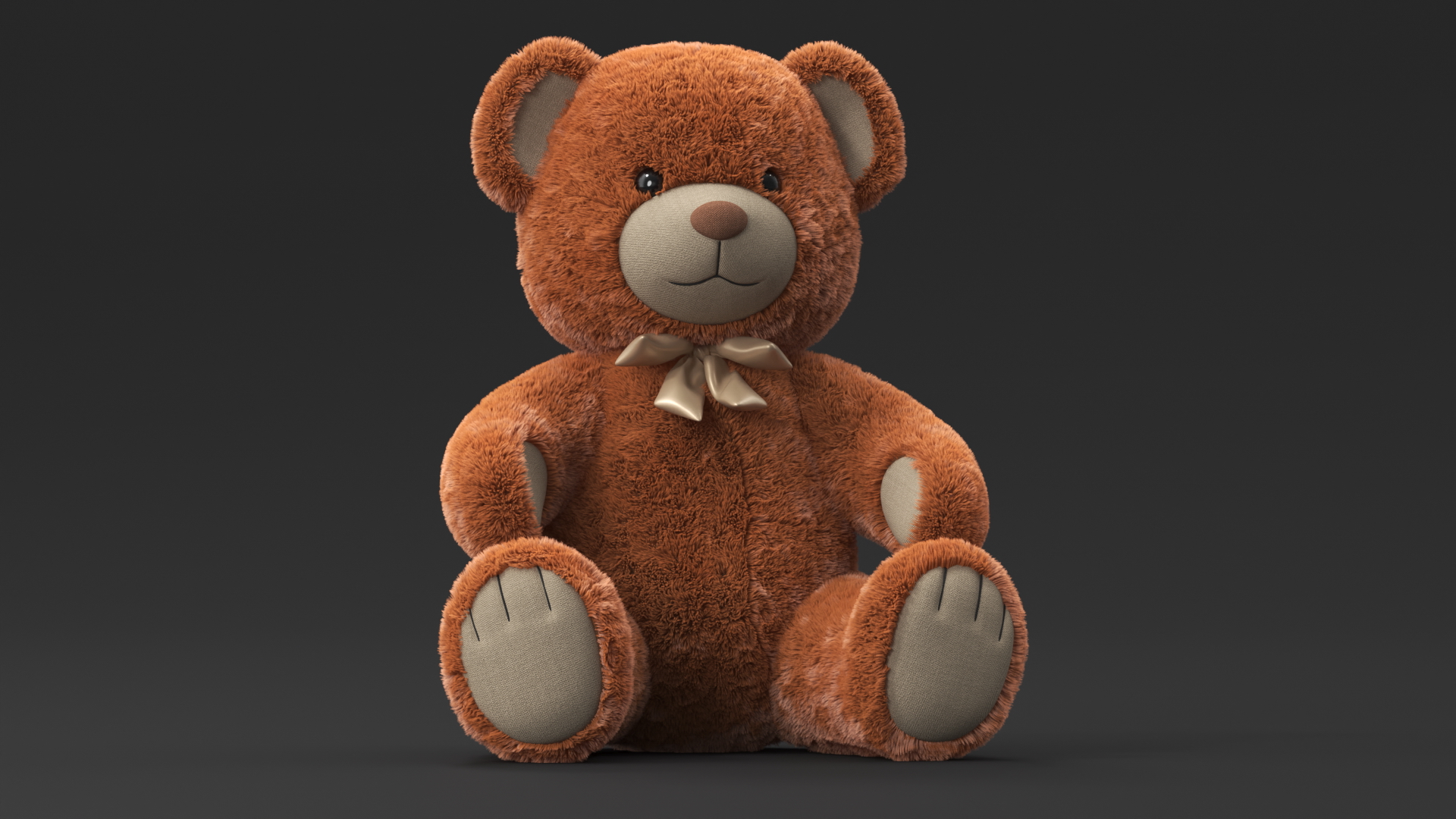 3D model Teddy Bear Brown Fur