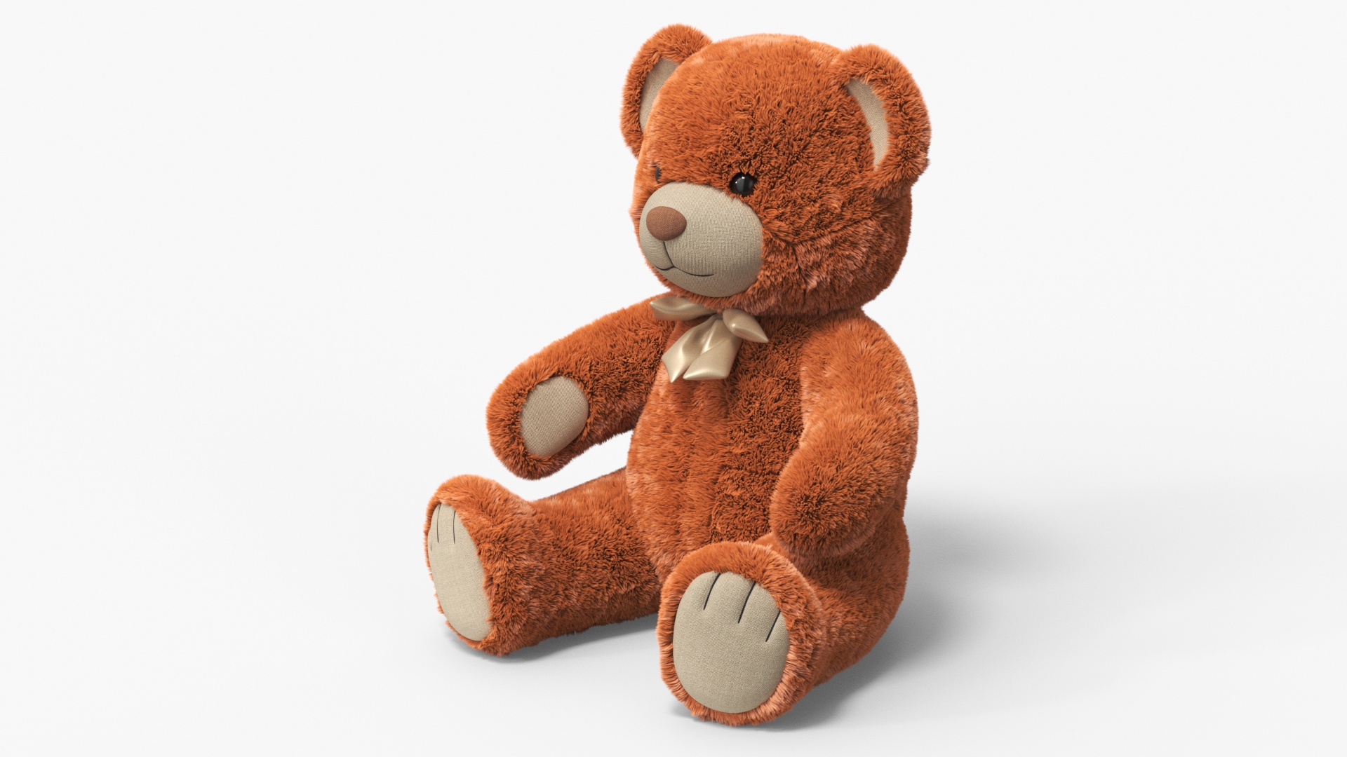 3D model Teddy Bear Brown Fur