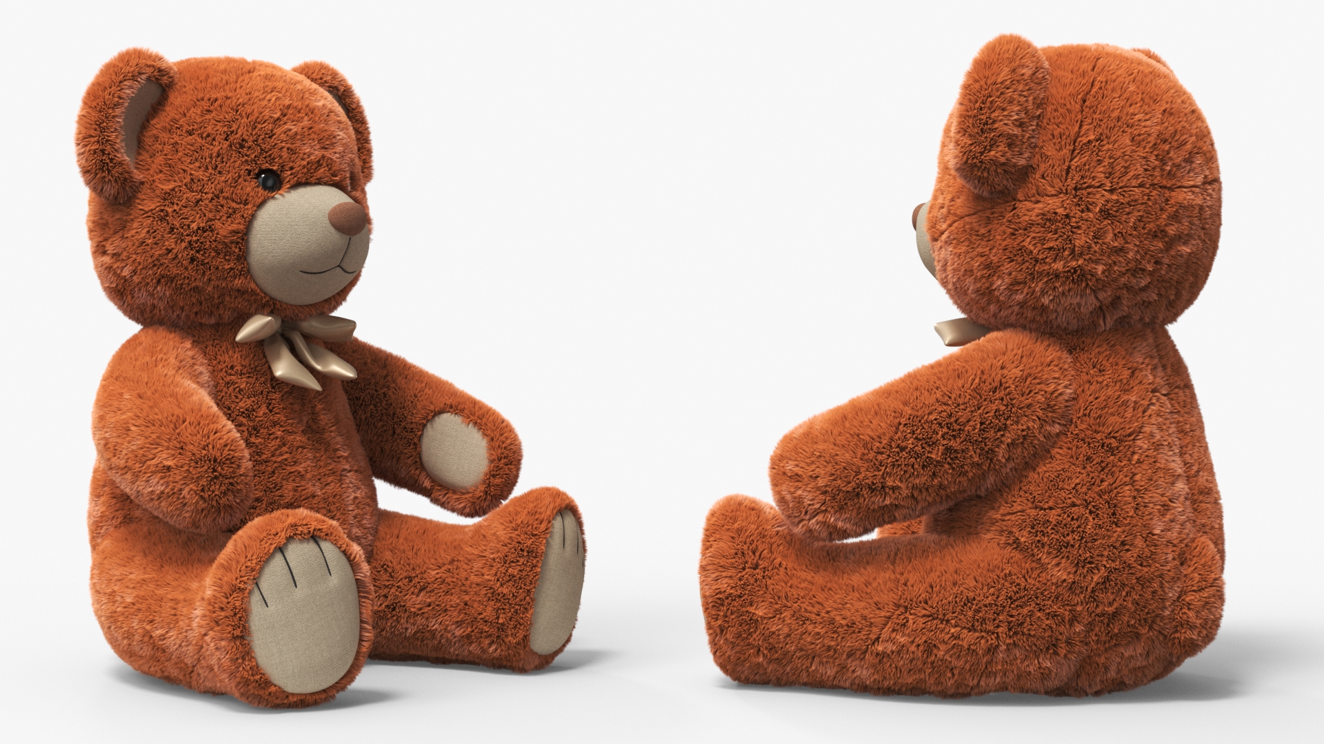 3D model Teddy Bear Brown Fur