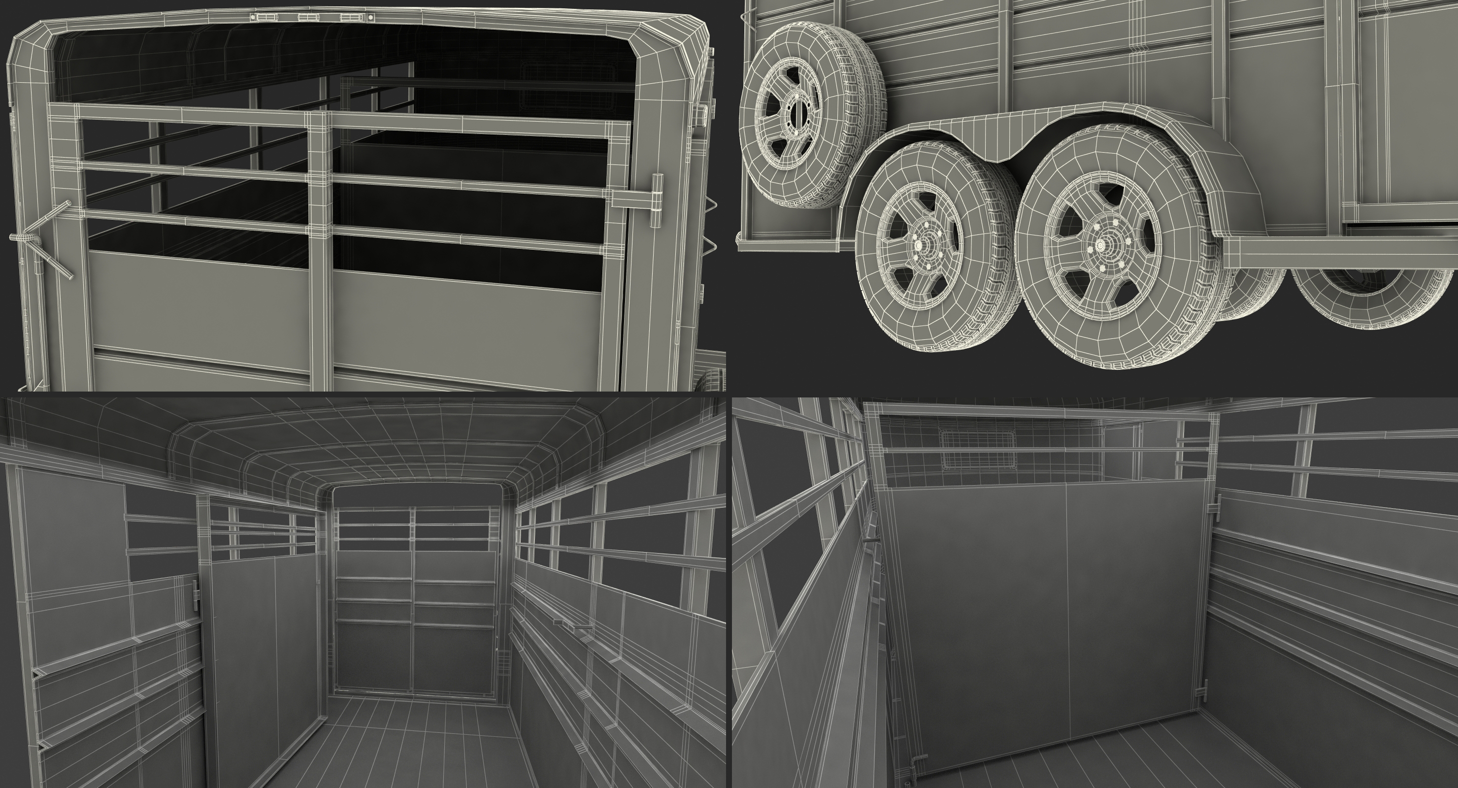 Livestock Trailer Calico 3D model