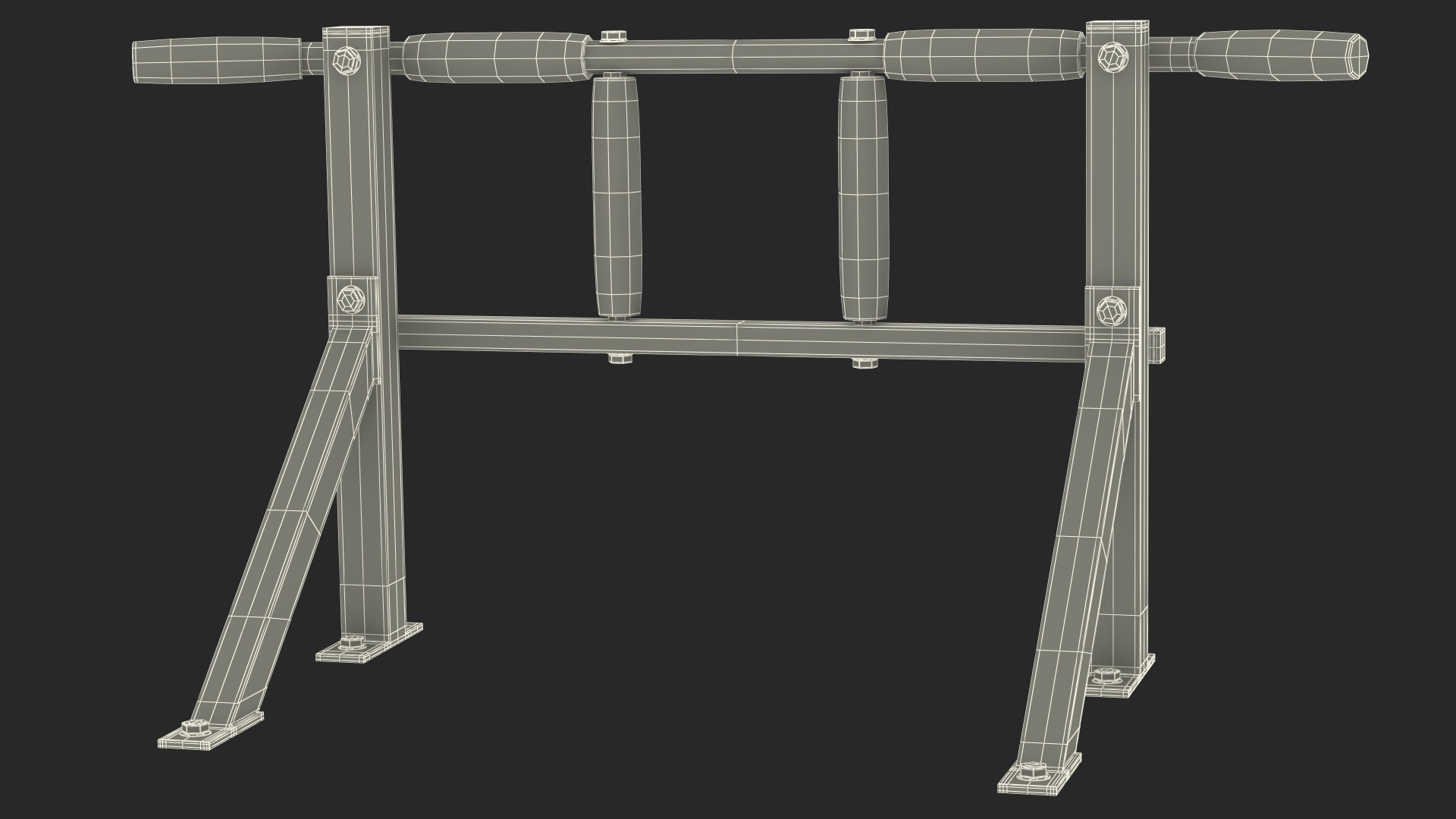 Wall Mounted Pull Up Bar 3D model