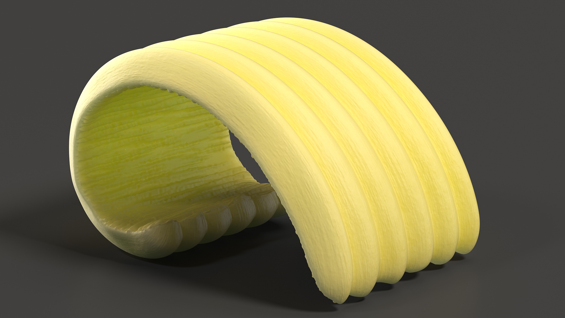 3D model Slice of Butter with Curl