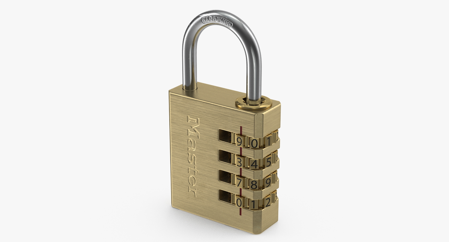 3D model Brass Combination Padlock