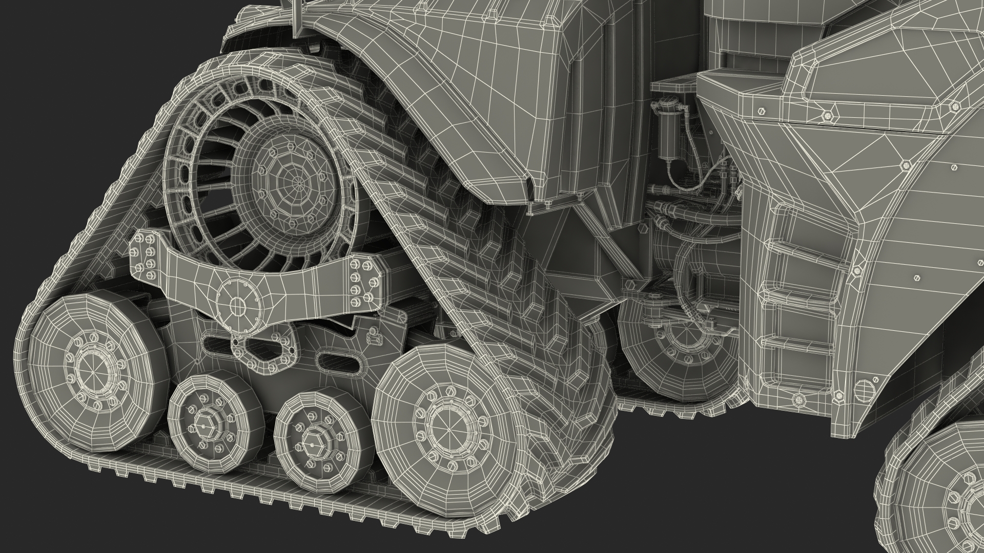 Four Track Tractor Clean 3D model