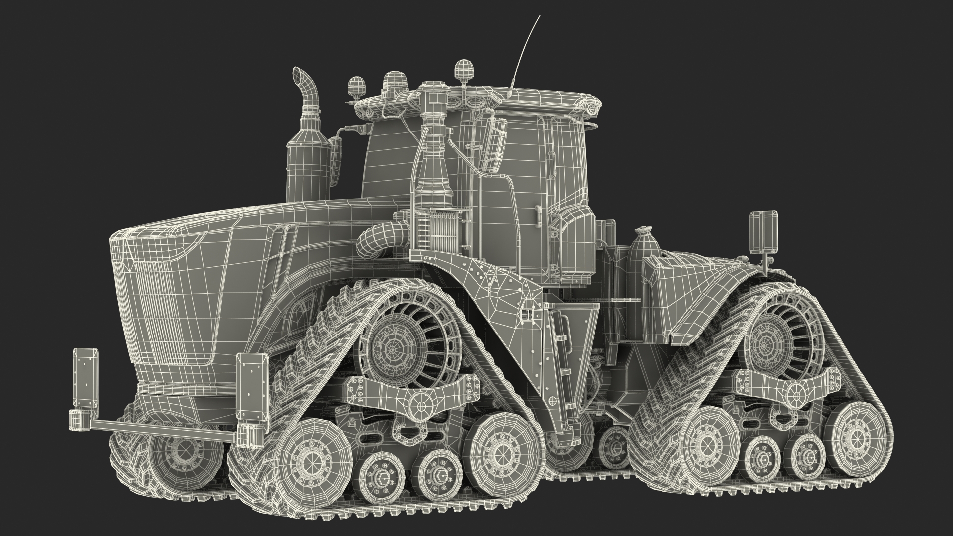 Four Track Tractor Clean 3D model