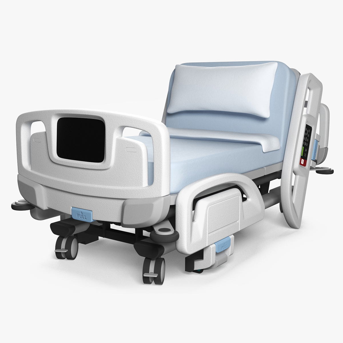 3D model Smart Hospital Bed Sitting Position Off State