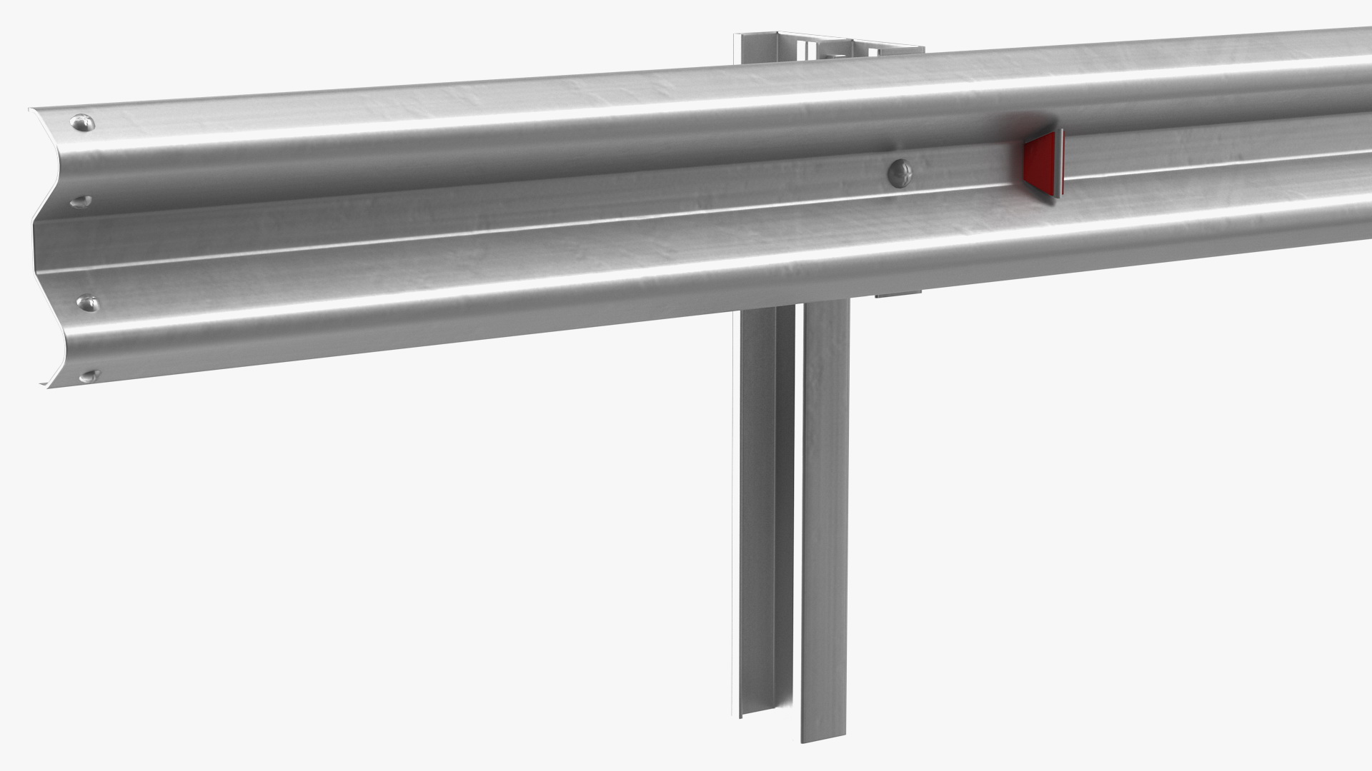 3D Metal Highway Guardrail model