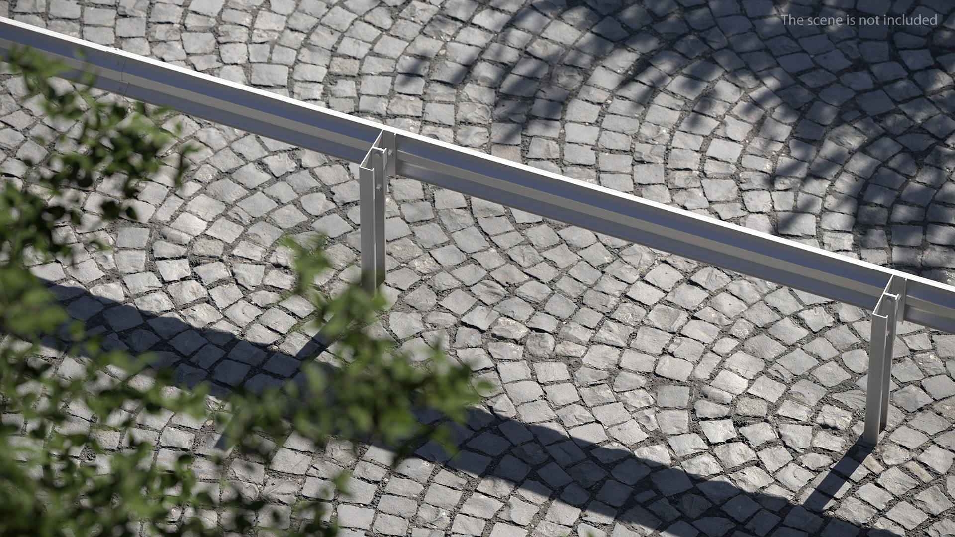 3D Metal Highway Guardrail model