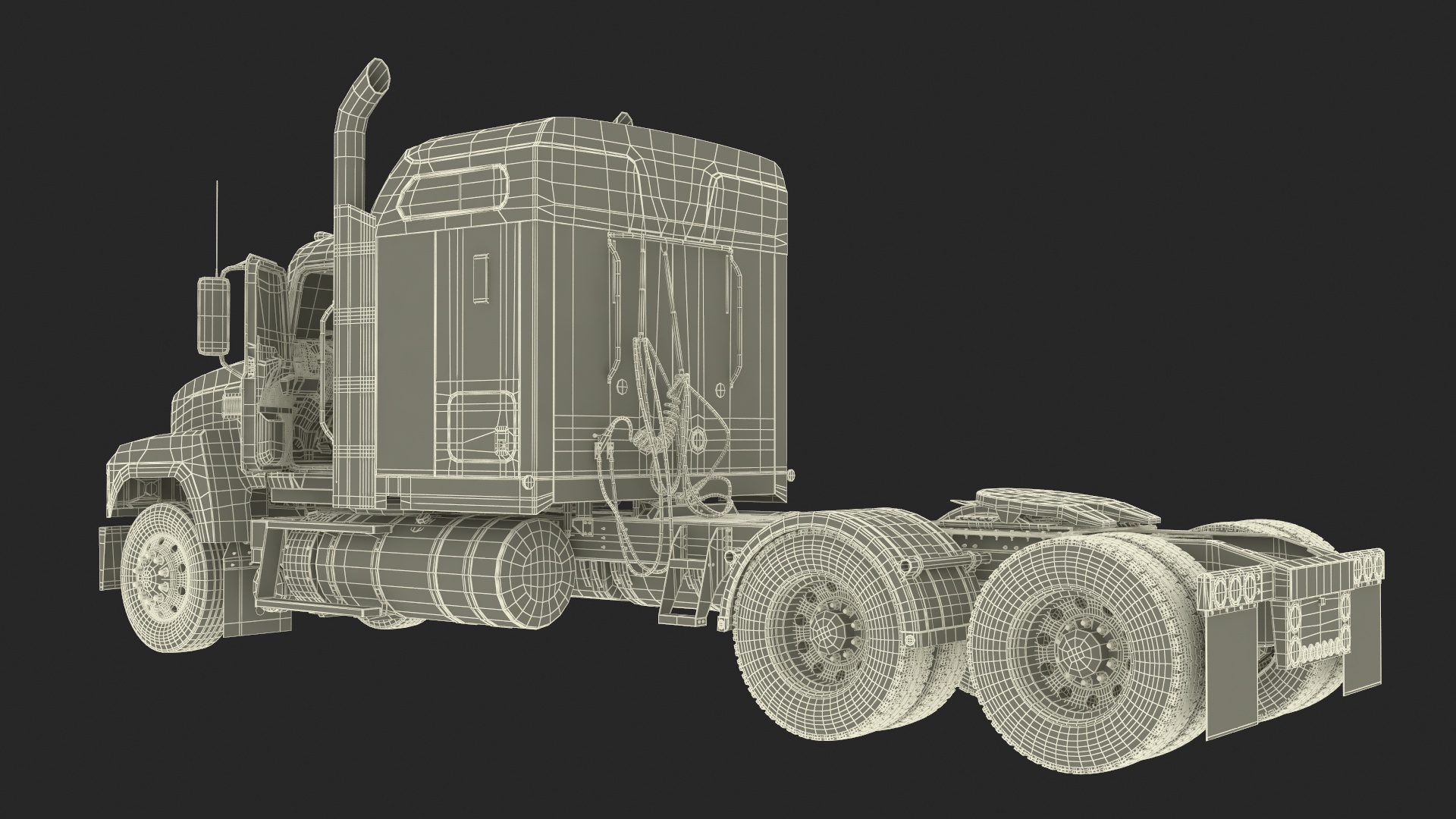 3D model Freight Truck Rigged