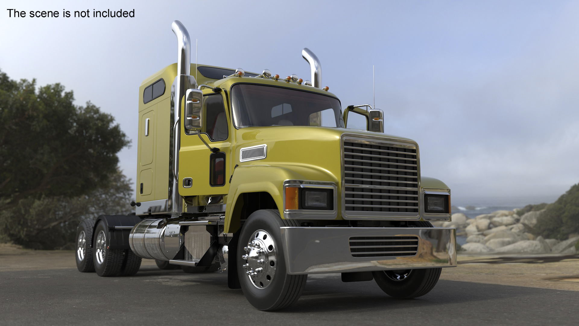 3D model Freight Truck Rigged