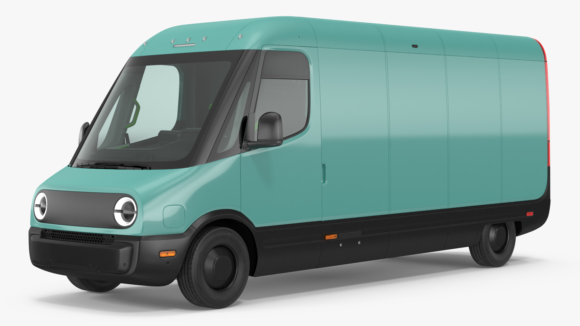 3D Electric Delivery Van Rigged model