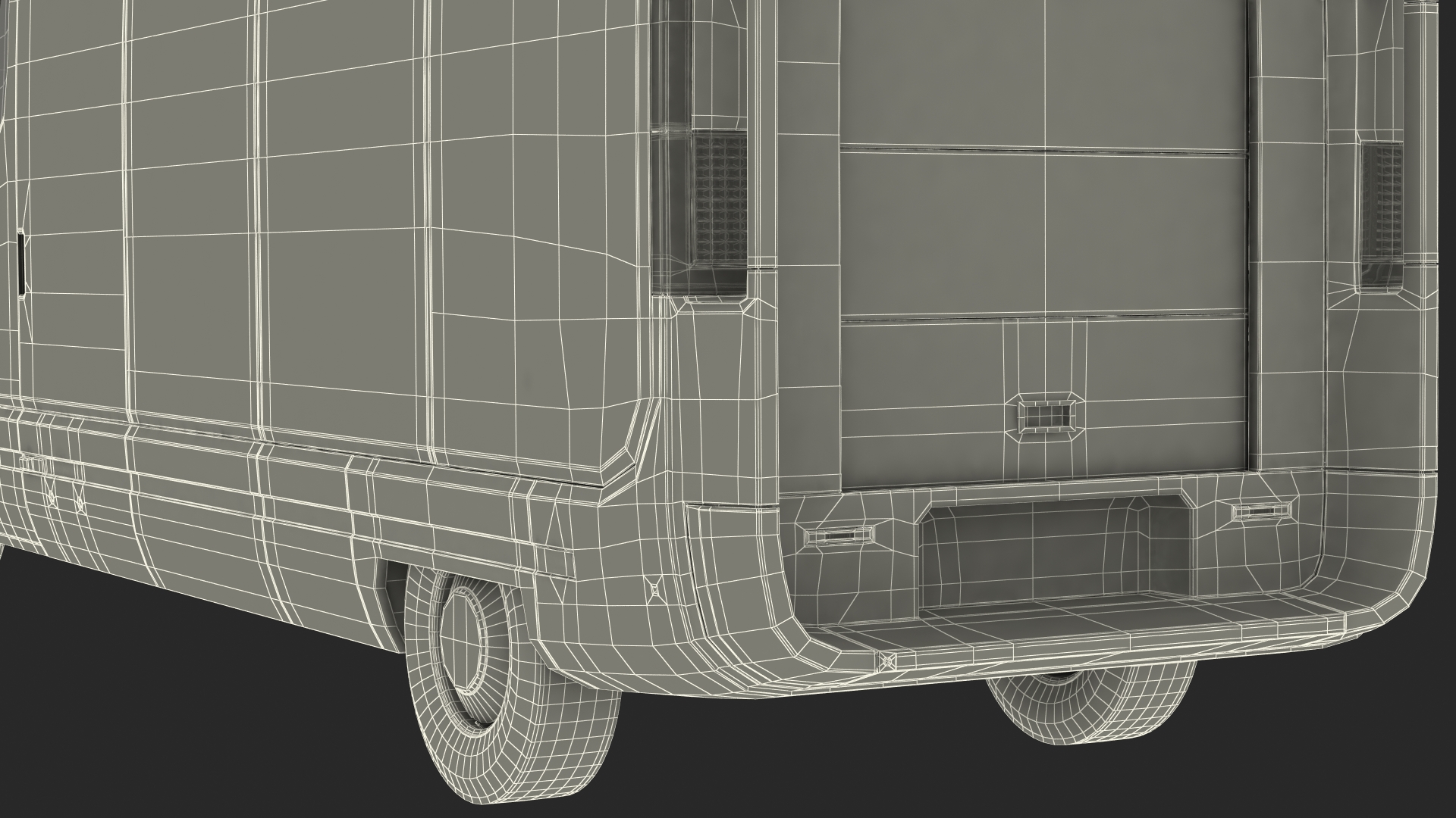 3D Electric Delivery Van Rigged model