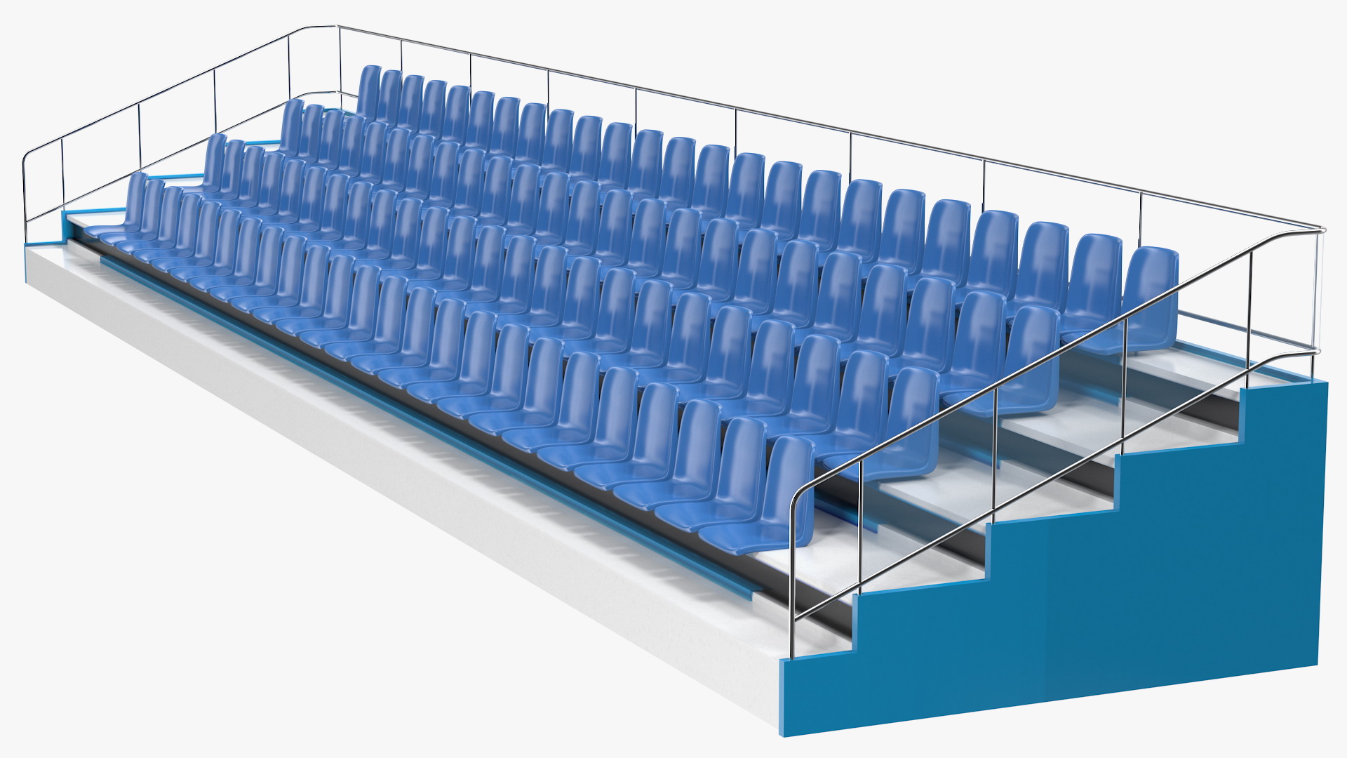 3D Empty Tribune Rows model