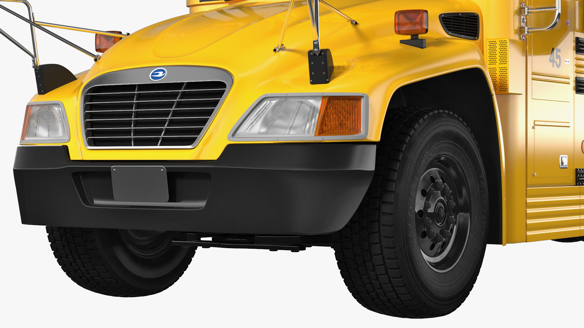 Blue Bird Vision School Bus Rigged 3D model