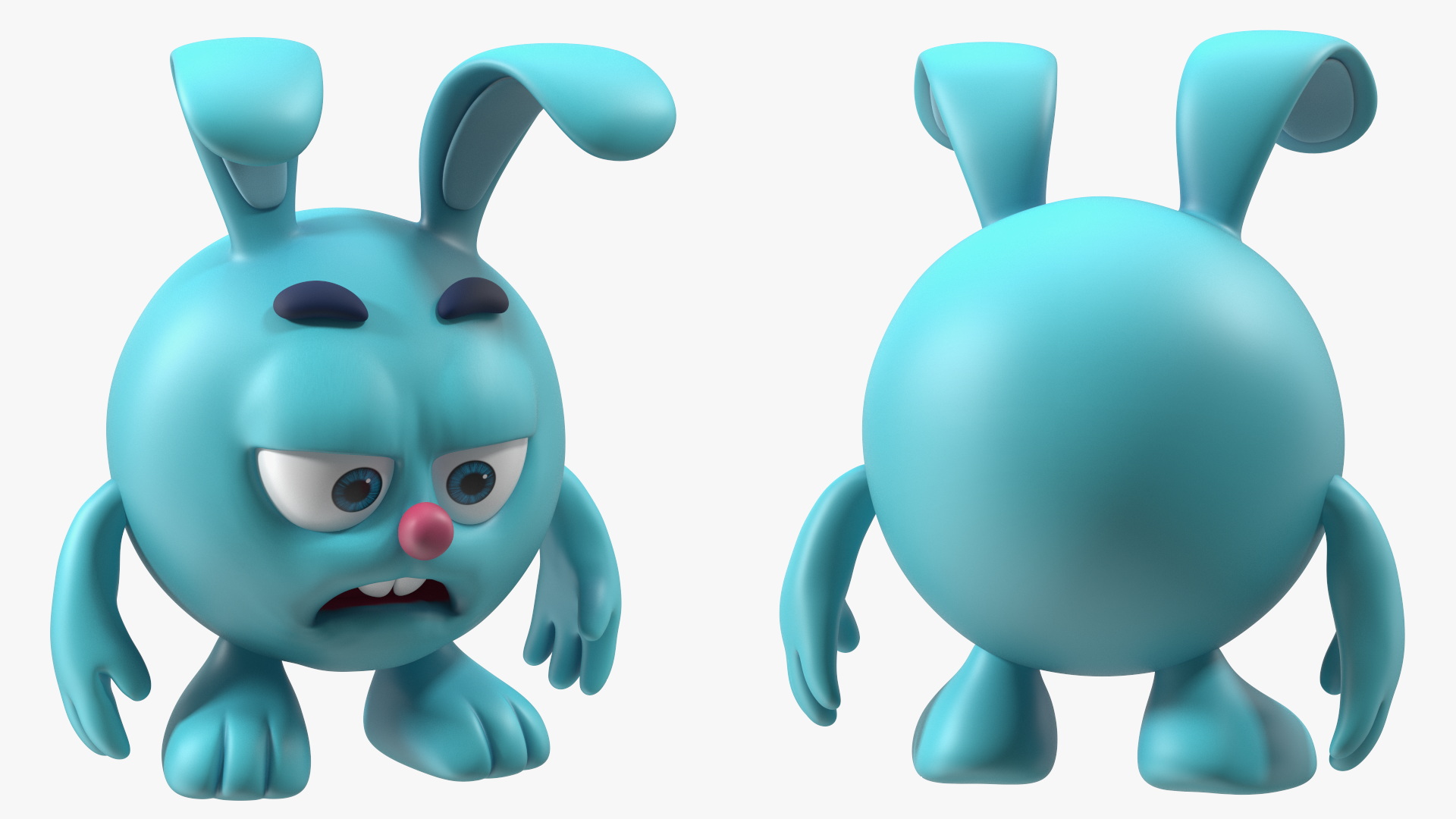 Cartoon Character Krash Sad Pose 3D