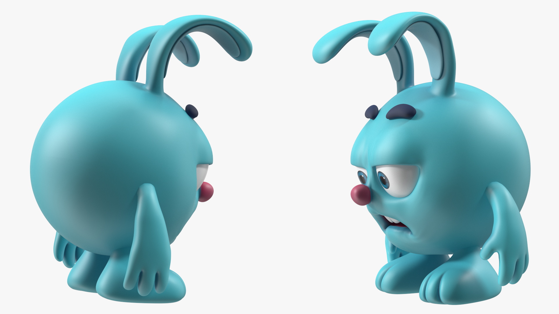 Cartoon Character Krash Sad Pose 3D