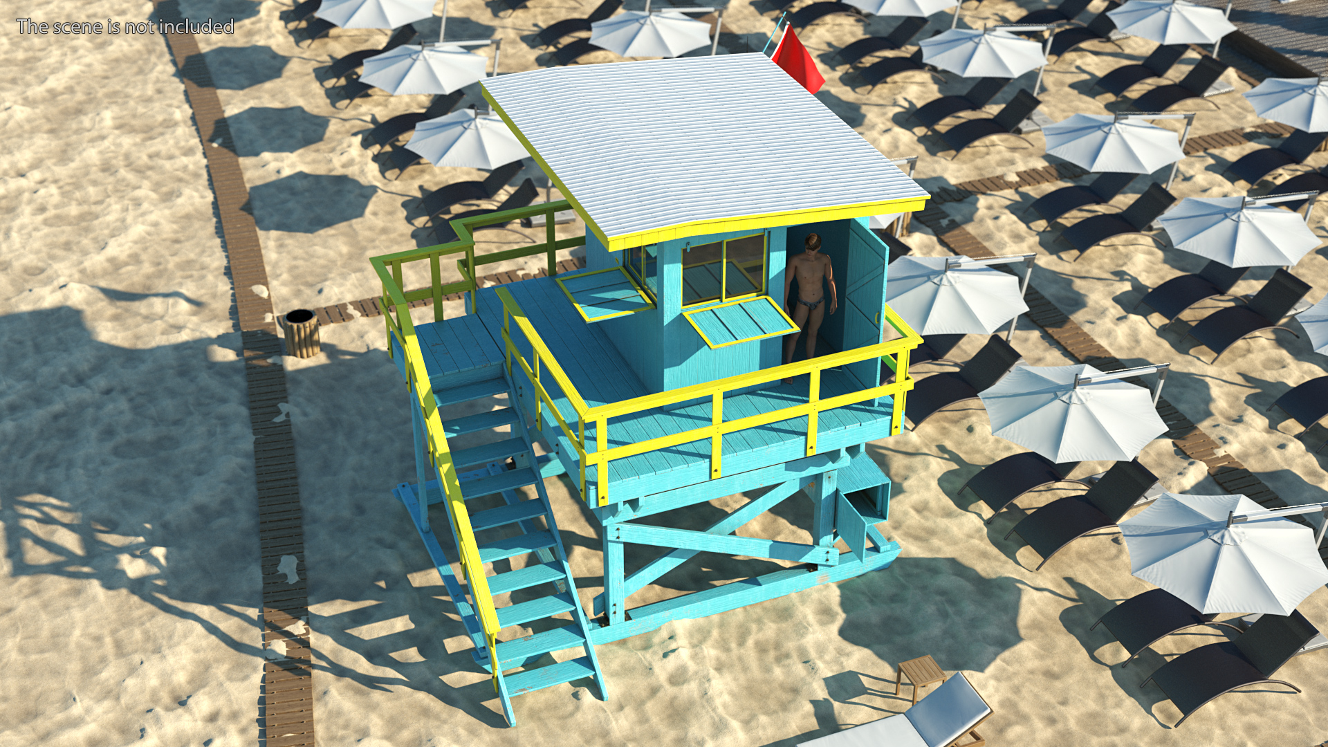 3D Beach Lifeguard House