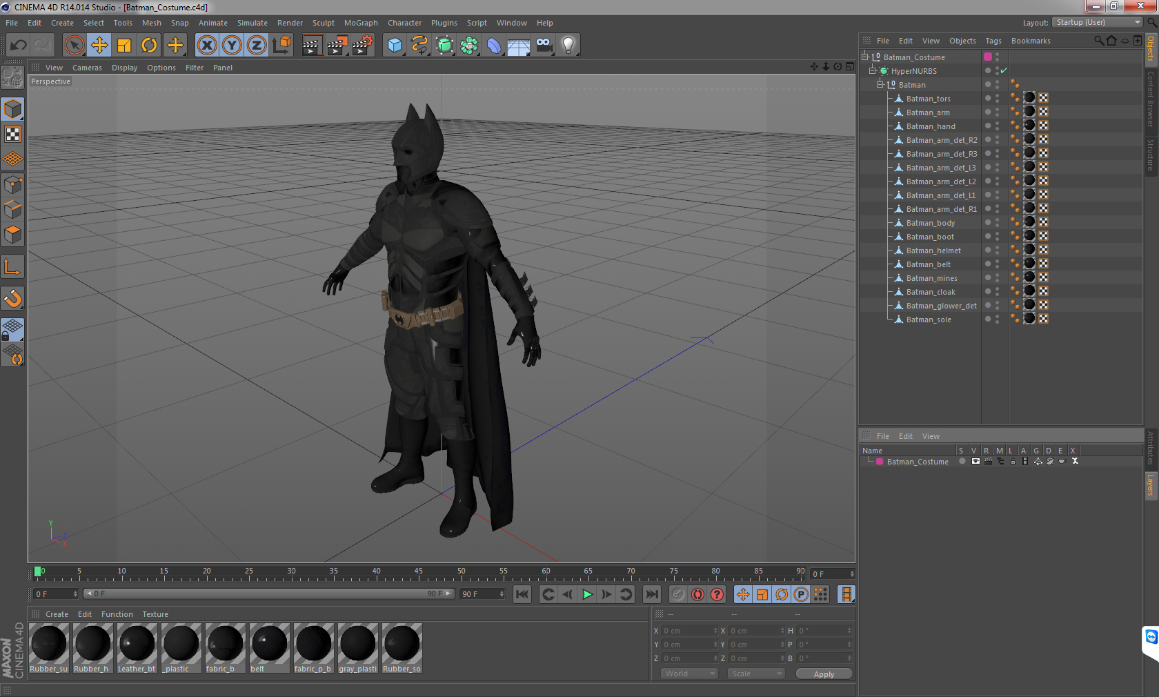 Batman Costume 3D model