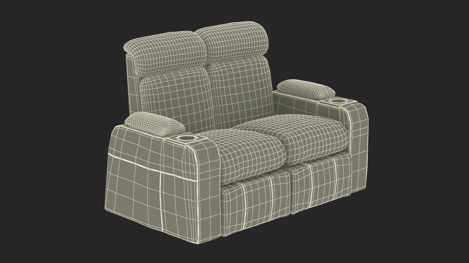 3D model Cinema Armchair Blue