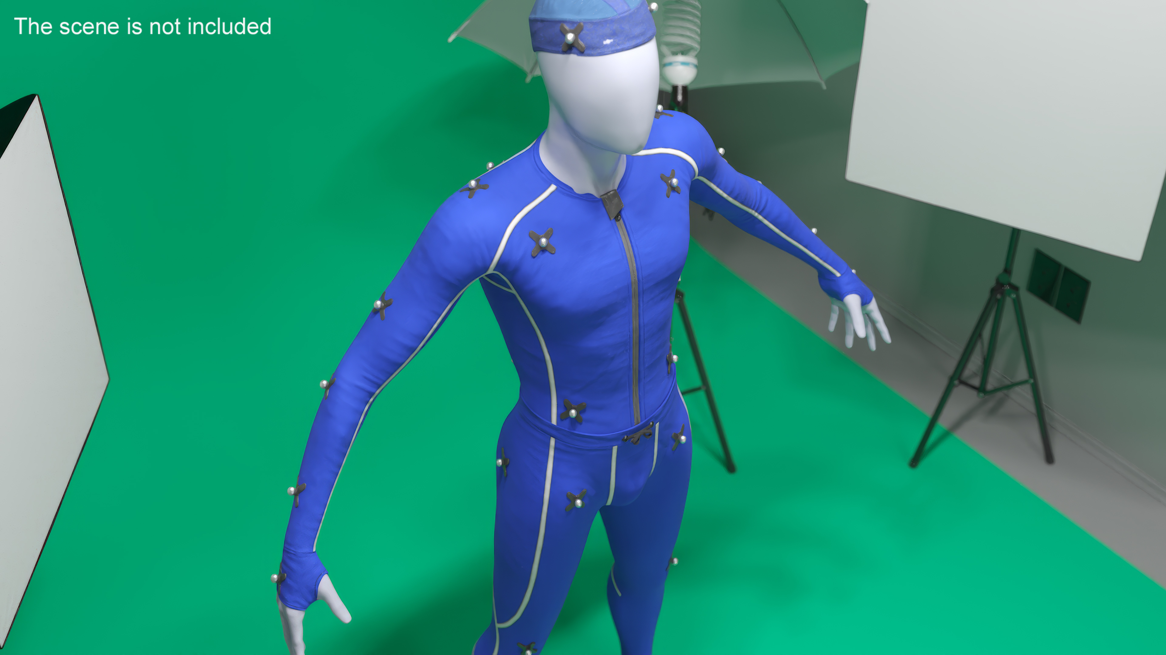 Motion Capture Suit Blue 3D model