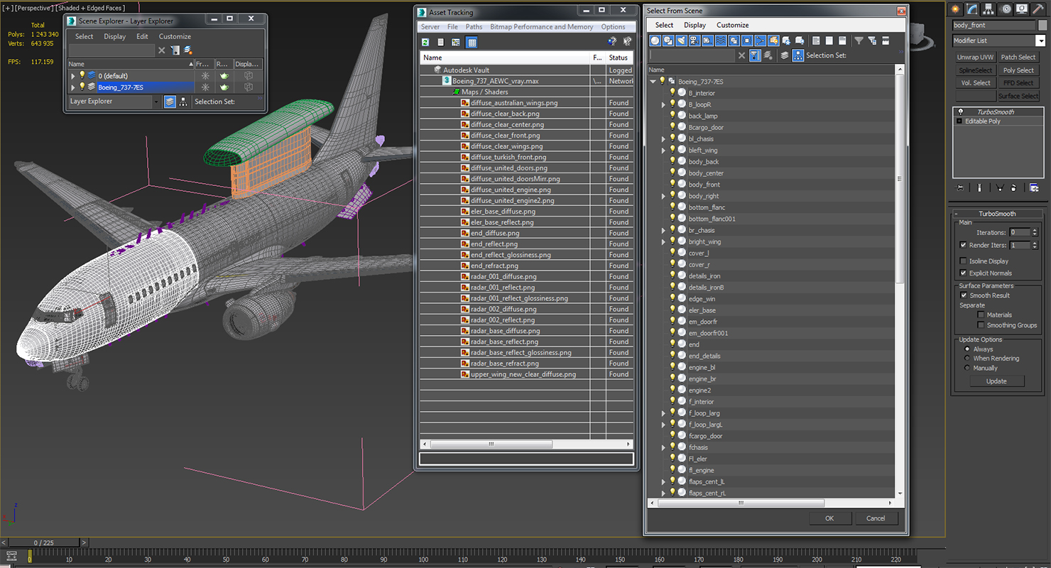 3D model Boeing 737 AEWC